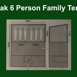 Highlander Outdoor Oak 6 Person Family Tent footprint and size guide