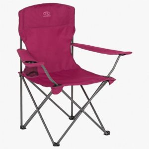 Highlander Outdoor Edinburgh Camp Chair, Berry FUR002-BRY-2