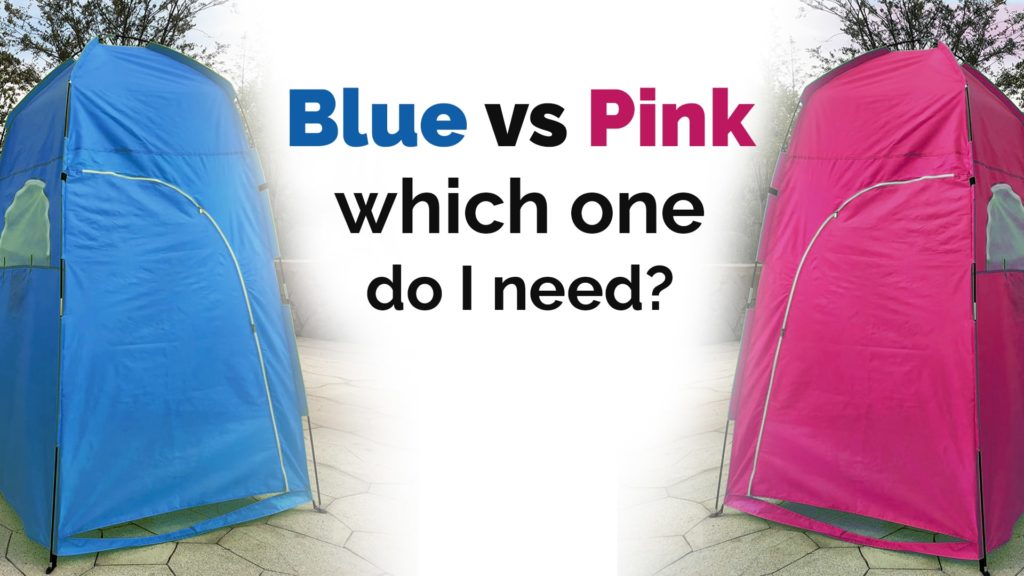 blue vs pink camping toilet