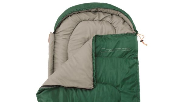 Easy Camp Cosmos Sleeping Bag Green close up and open