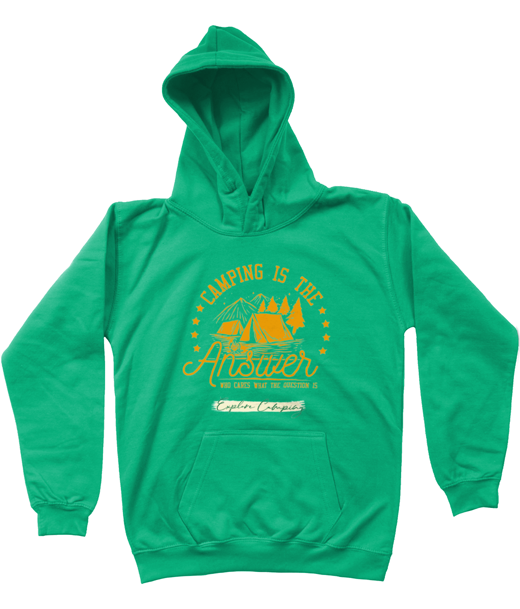 Download Camping is the answer AWDis Kids Hoodie | The Expert Camper