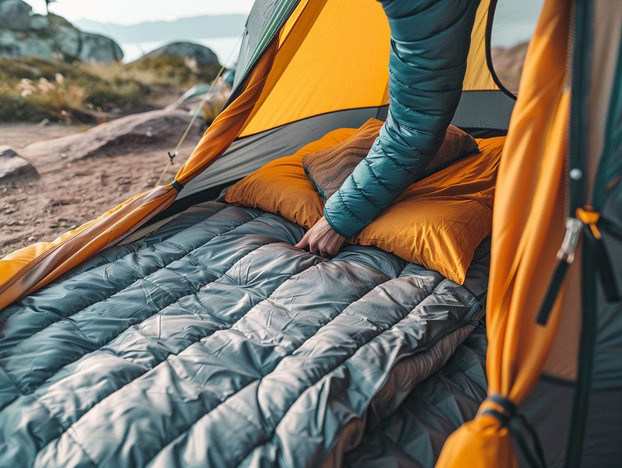 1. What are some essentials for creating a comfortable camping bed?